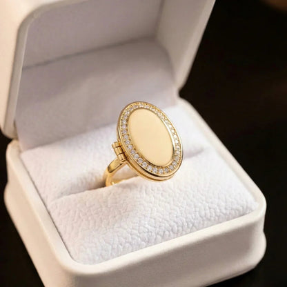 Ovaler Medaillonring