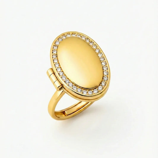 Ovaler Medaillonring
