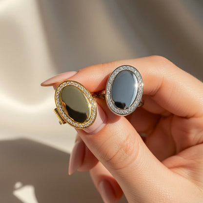 Ovaler Medaillonring